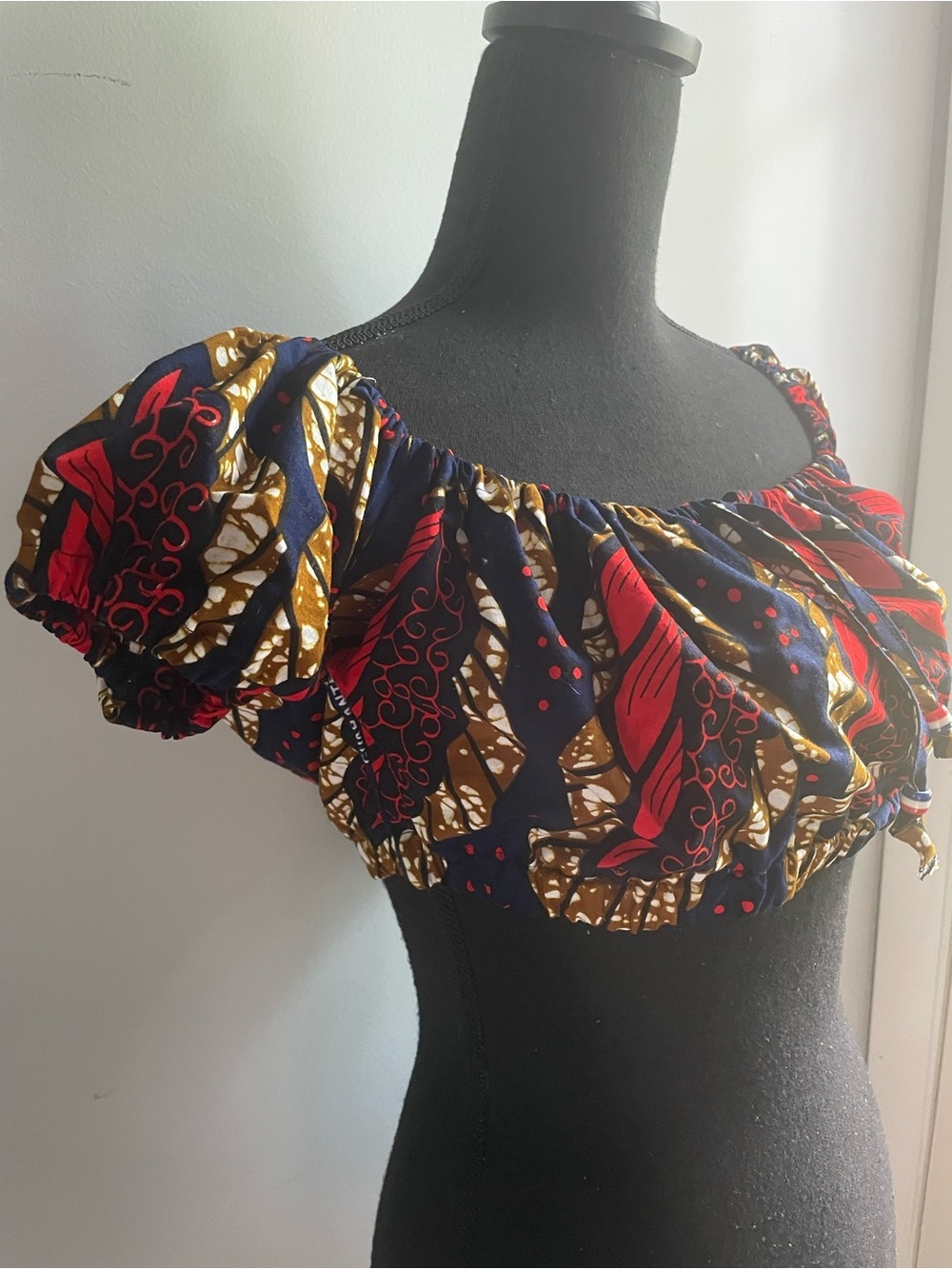 One of a kind handmade Off-Shoulder Crop Top